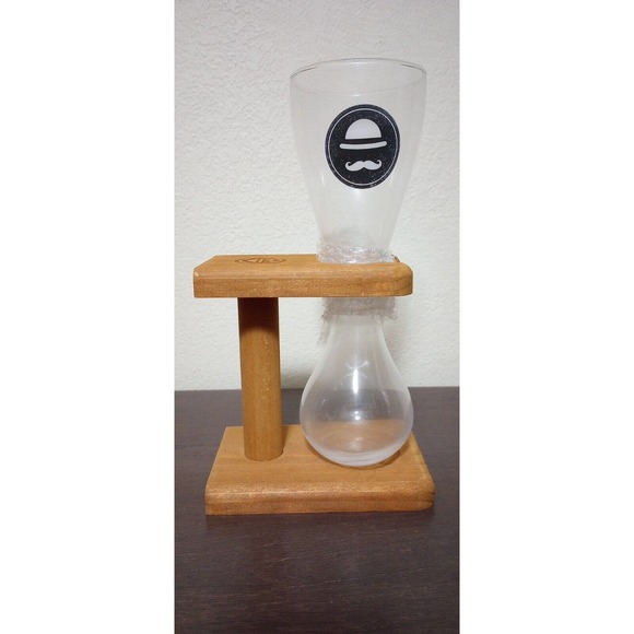 Ross & Rye 13.5oz Quarter Yard Beer Glass with Wood Stand - Picture 2 of 3